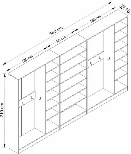 Stalak za hodnik, Noah - 8207