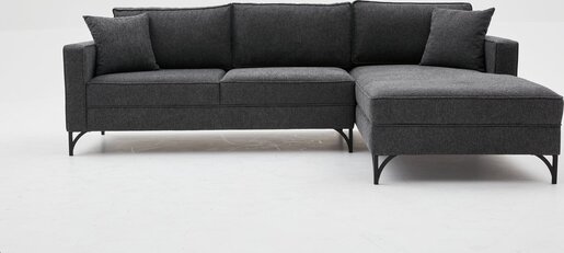 Kutna garnitura, Antracit Crno, Berlin Right - Anthracite, Black