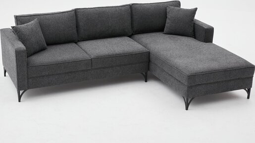 Kutna garnitura, Antracit Crno, Berlin Right - Anthracite, Black