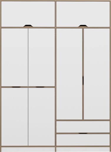 Ormar za odjeću ELINA - 8912, bijela boja, Dore