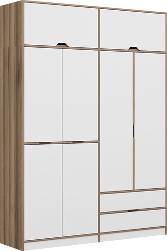 Ormar za odjeću ELINA - 8912, bijela boja, Dore