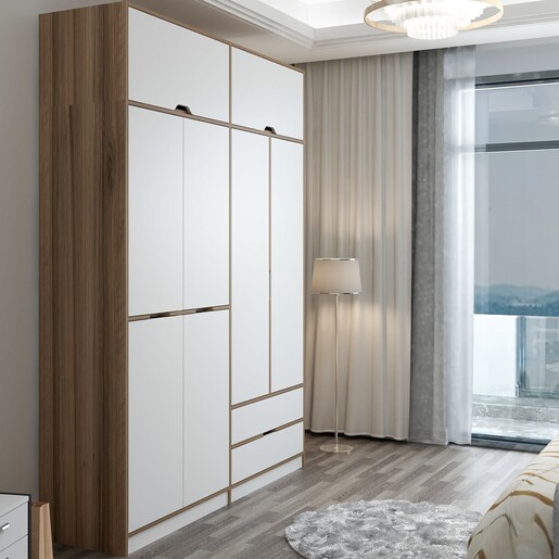 Ormar za odjeću ELINA - 8912, bijela boja, Dore