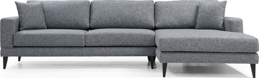 Kutna garnitura na razvlačenje, Tamno siva, Nordic Corner Right (L3+Chl)