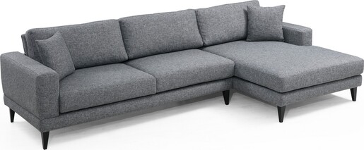 Kutna garnitura na razvlačenje, Tamno siva, Nordic Corner Right (L3+Chl)