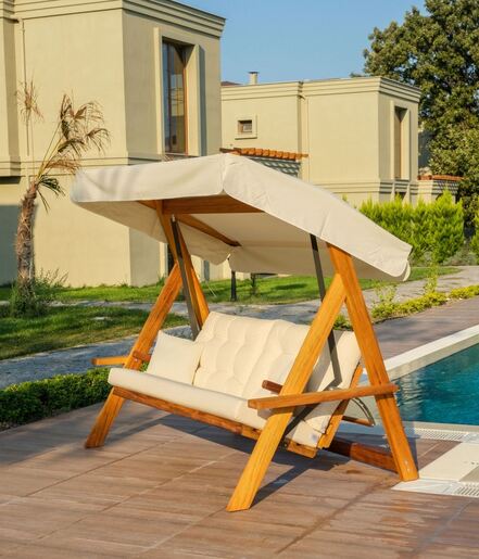 Vrtni trosjed za ljuljanje, prirodno bež boja, Lyon 2400