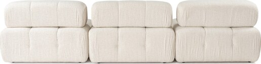 Kutna garnitura Doblo 3 Seater with Pouffe ( L1-O1-1R-Pouffe) - Cream
