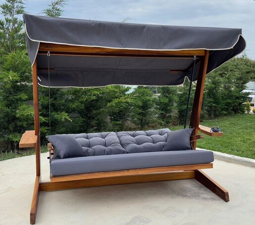 Vrtni trosjed za ljuljanje, prirodno antracit boja, Sia 2400 - Antrasit