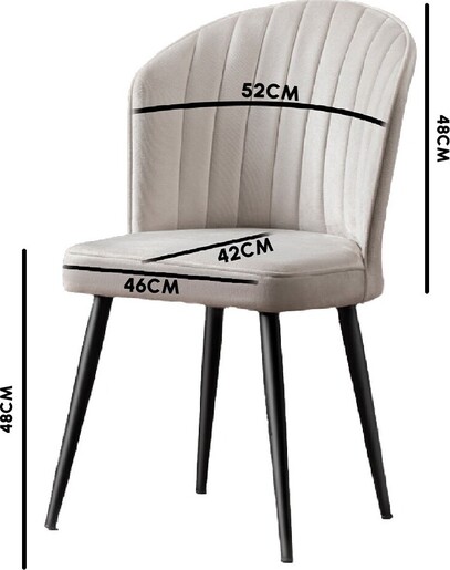 Set stolica (4 komada), Rubi - Black