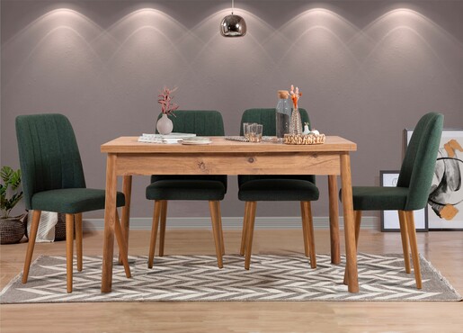 Set stolova i stolica (5 komada), Atlantski bor zelena, Costa 1070 - 1 A