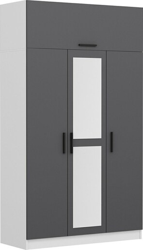 Garderoba, Minar 3 Kapak 235 - Anthracite, White