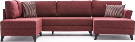 Kutna garnitura na razvlačenje, Bordo crvena, Eris - Claret Red