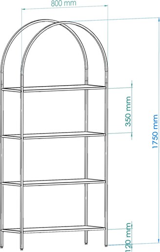Polica za knjige BROOKE