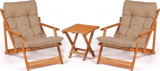 Set vrtnog namještaja - stol i stolice (3 komada) Jaylen