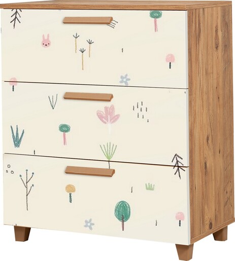 Komoda, Atlantski bor Bijela boja, Leva Gravis Jungle