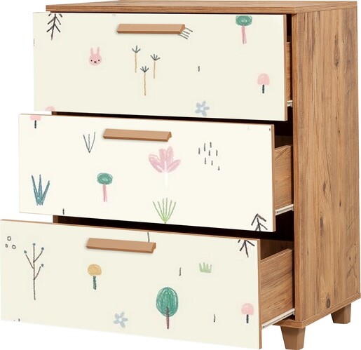 Komoda, Atlantski bor Bijela boja, Leva Gravis Jungle