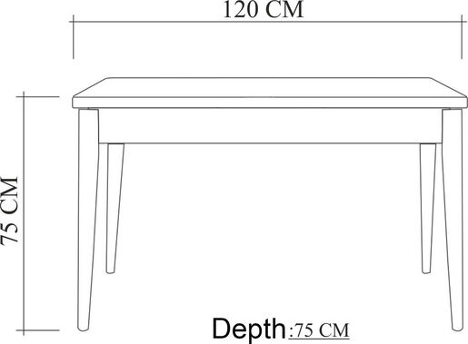 Stol za blagovanje, Bijela boja, Costa - White