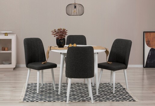 Proširivi blagavaonski stol i stolice (5 komada) Danielle