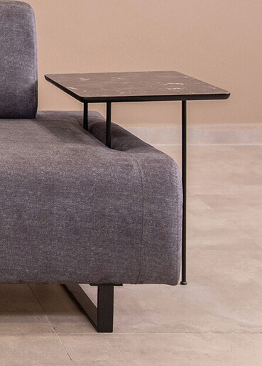 Trosjed na razvlačenje INFINITY antracit, Infinity with Side Table - Anthracite