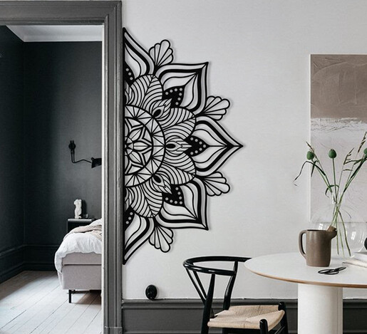 Metalna zidna dekoracija Almero