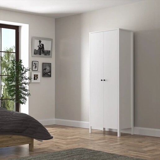 Ormar za odjeću SANTIAGO, drveno, bijela boja