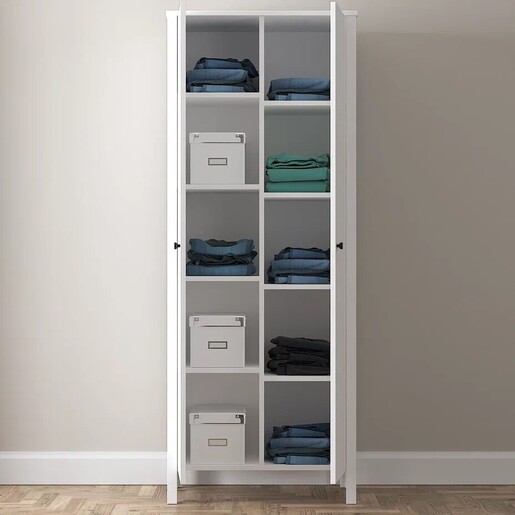 Ormar za odjeću SANTIAGO, drveno, bijela boja