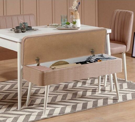 Set stola i stolica (5 komada), Vina 0900 - 4 - White, Stone