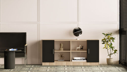 Komoda RIVER, Vario F - Oak, Black