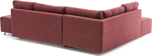 Kutna garnitura na razvlačenje, Bordo crvena, Manama Corner Sofa Bed Left - Claret Red