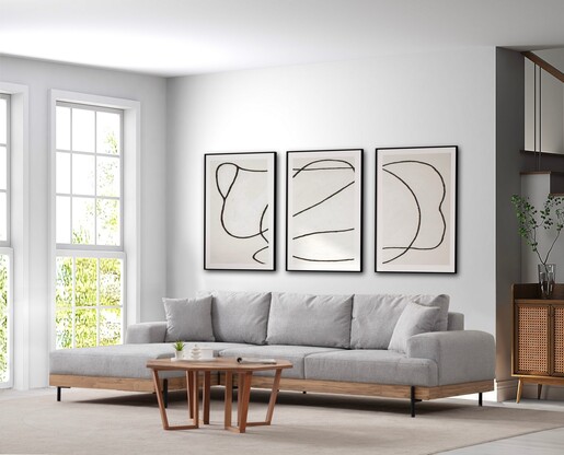 Kutna garnitura Eti Oak lijevi - sivi