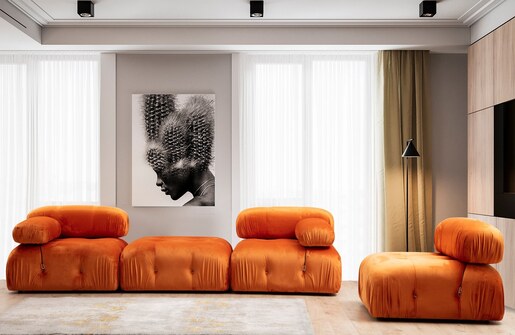 Sofa, naranča, Bubble O1 - Orange