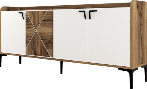 Komoda VENEDIK WHITE, Venedik - Walnut, White