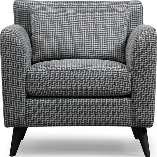 Fotelja, Crno Bijela, Nordic Armchair - Patterned