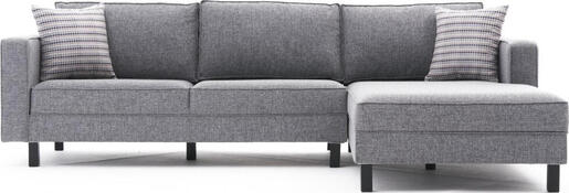 Kutna garnitura, Sivo, Kale Linen Right - Grey