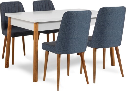 Set stolova i stolica (6 komada), Atlantski bor Mornarsko plava, Costa 1048 - 2 AB