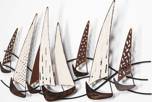 Metalna zidna dekoracija, World Map - L