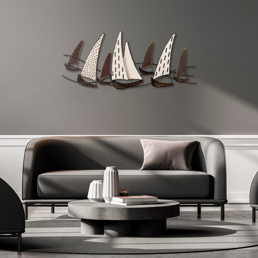 Metalna zidna dekoracija, World Map - L