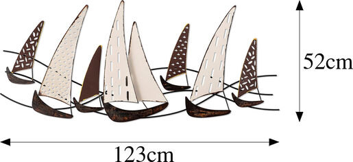 Metalna zidna dekoracija, World Map - L