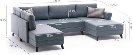 Kutna garnitura na razvlačenje ERIS, krem, Eris - Cream