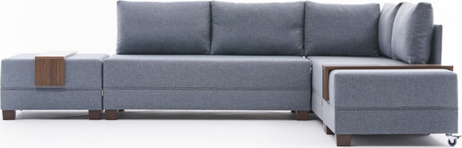 Kutna garnitura na razvlačenje, Plava, Fly Right - Blue