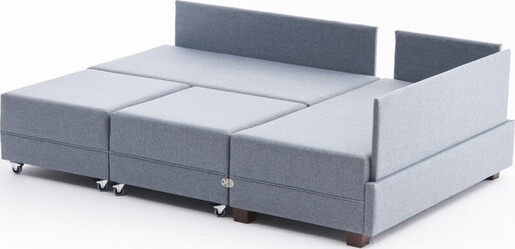 Kutna garnitura na razvlačenje, Plava, Fly Right - Blue