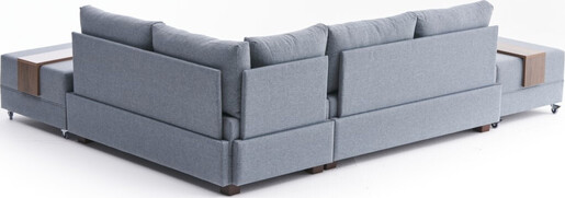 Kutna garnitura na razvlačenje, Plava, Fly Right - Blue