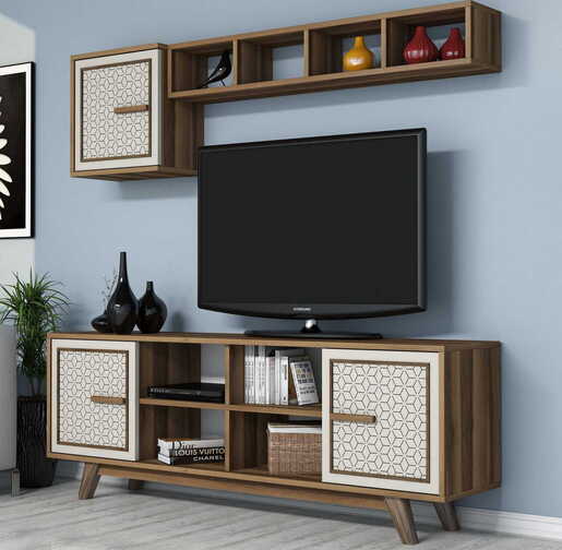 TV jedinica, Ayla - Walnut, Cream