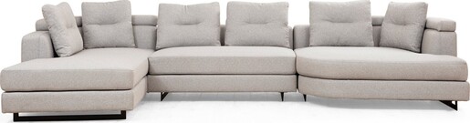 Kutna garnitura Padova Corner-2-lijevi - svjetlo sivi