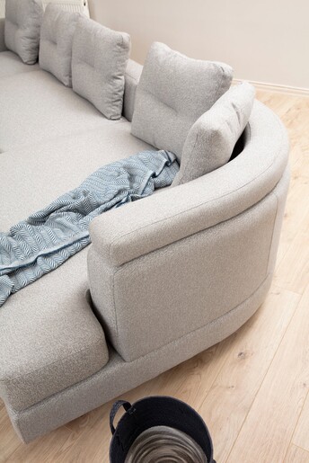 Kutna garnitura Padova Corner-2-lijevi - svjetlo sivi