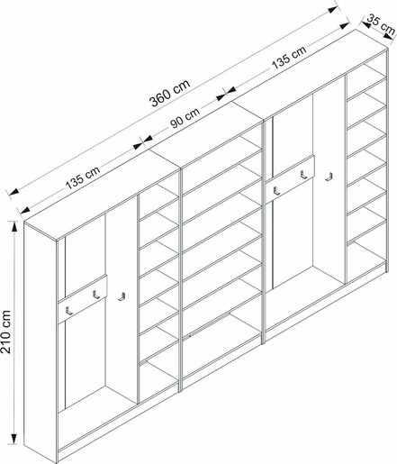 Stalak za hodnik, Noah - 8262