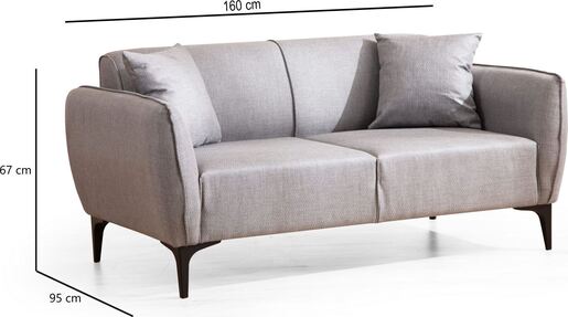 Dvosjed, Sivo, Belissimo - Grey