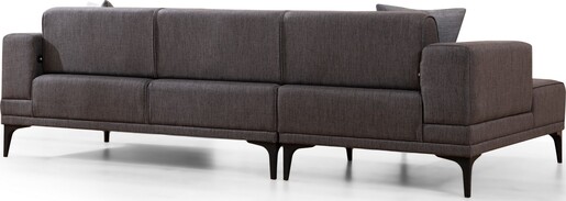 Kutna garnitura na razvlačenje Horizon lijevi - tamno sivi