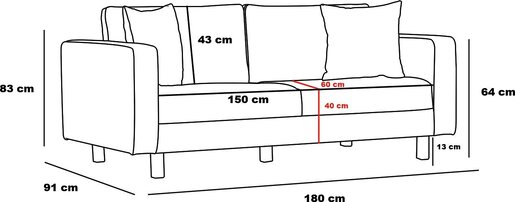 Dvosjed, Krem Crno, Berlin - Cream, Black