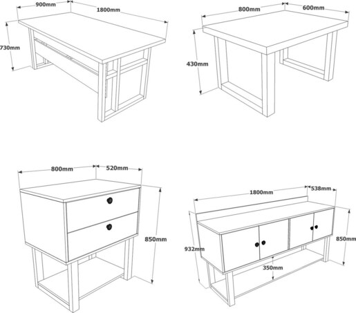 Set uredskog namještaja Caroline