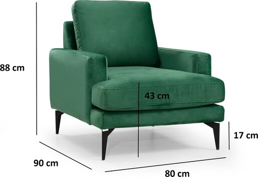 Fotelja wing PAPIRA zelena, Papira Armchair